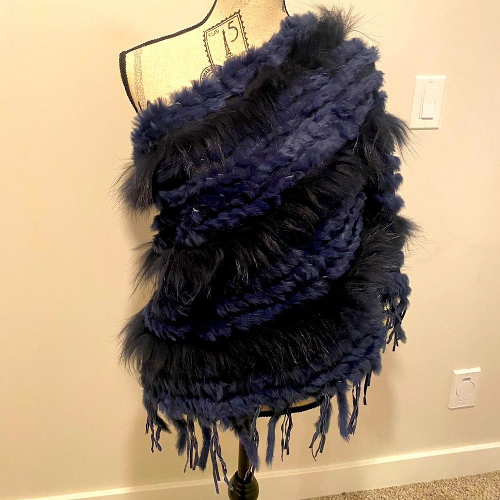 Rabbit fur shawl